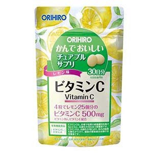 Orihiro chewable supplement vitamin C 120 grains